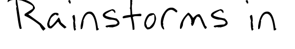 Rainstorms in July font preview